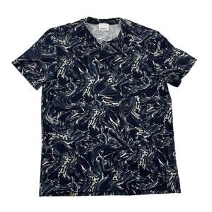 Isabel Marant - Honore Marble Crew Neck Tee in Faded Night Blue & White